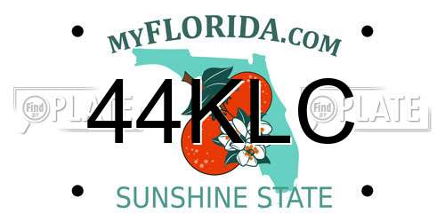 44KLC Florida License Plate
