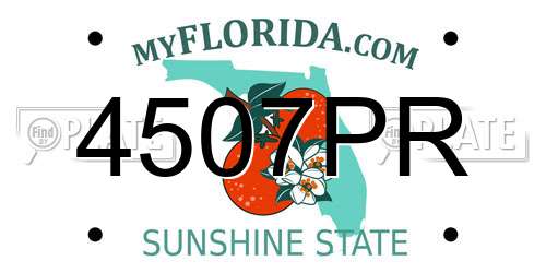 4507PR Florida License Plate