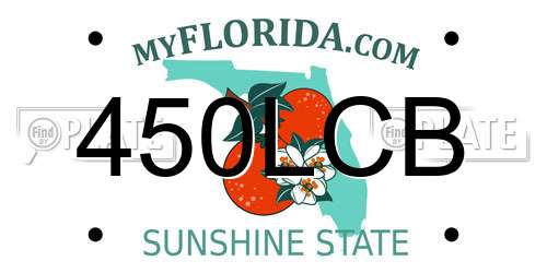 450LCB Florida License Plate