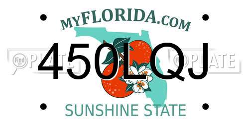 450LQJ Florida License Plate