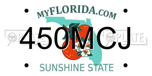 450MCJ Florida License Plate