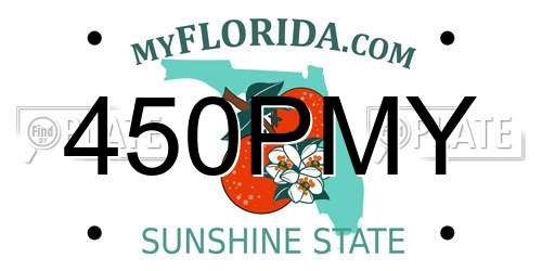 450PMY Florida License Plate