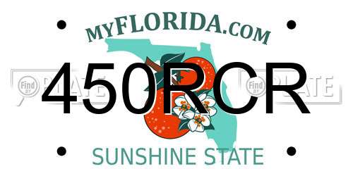 450RCR Florida License Plate