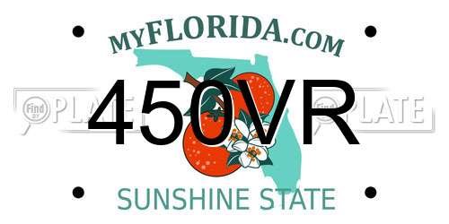 450VR Florida License Plate