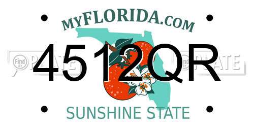 4512QR Florida License Plate