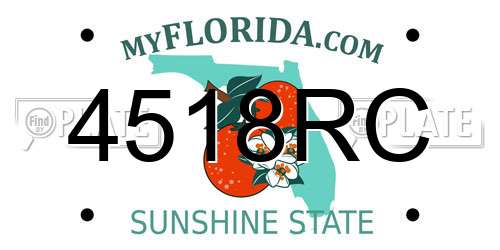 4518RC Florida License Plate