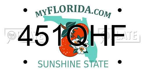 451QHF Florida License Plate