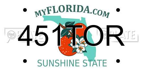 451TOR Florida License Plate