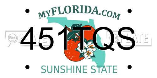 451TQS Florida License Plate