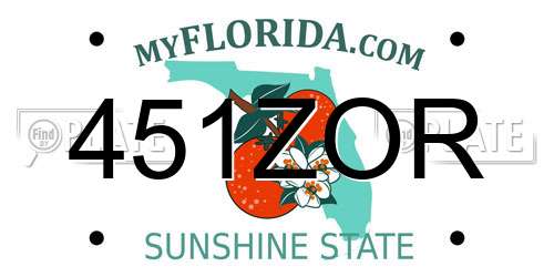 451ZOR Florida License Plate
