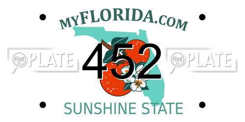 452 Florida License Plate