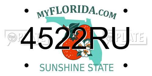 4522RU Florida License Plate