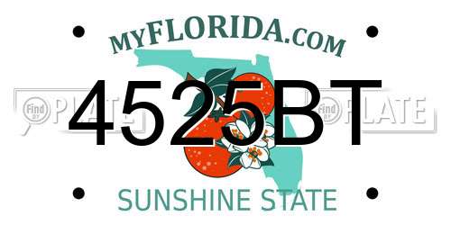 4525BT Florida License Plate