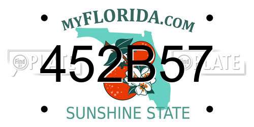 452B57 Florida License Plate