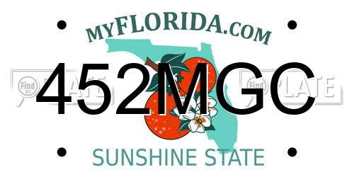 452MGC Florida License Plate