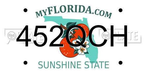 452QCH Florida License Plate