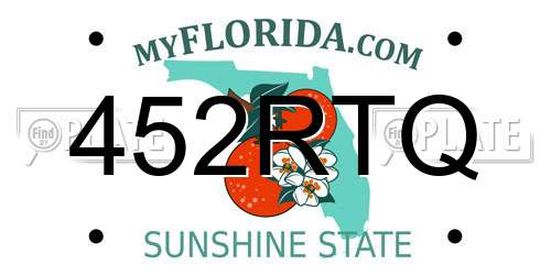 452RTQ Florida License Plate