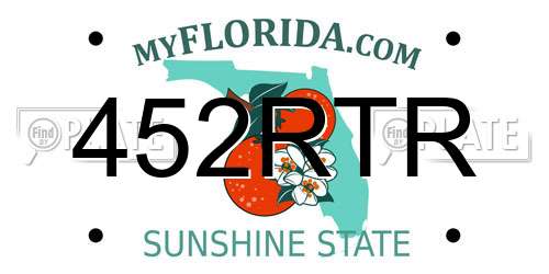452RTR Florida License Plate