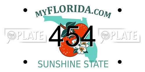 454 Florida License Plate