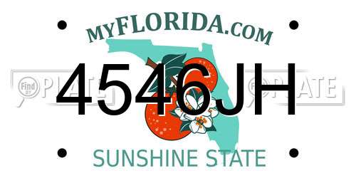 4546JH Florida License Plate