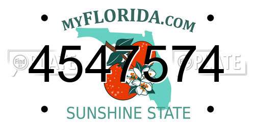 4547574 Florida License Plate
