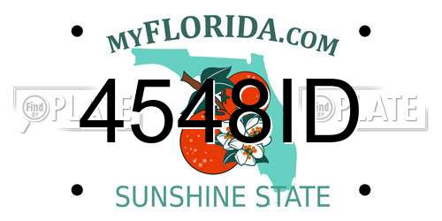 4548ID Florida License Plate