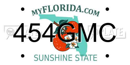 454GMC Florida License Plate