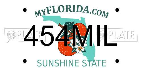 454MIL Florida License Plate