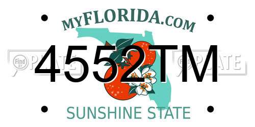 4552TM Florida License Plate