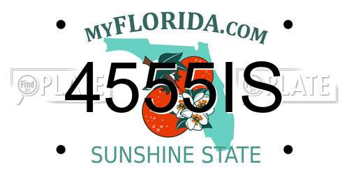 4555IS Florida License Plate