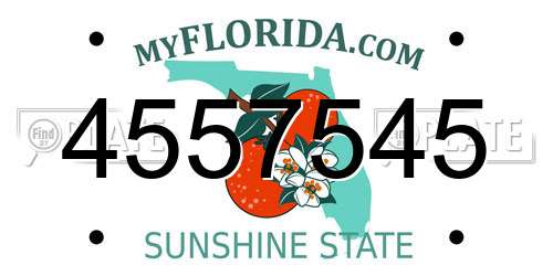 4557545 Florida License Plate