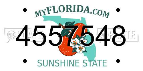 4557548 Florida License Plate