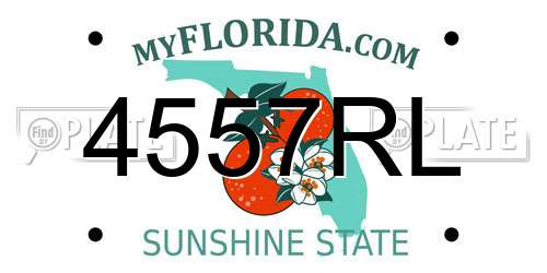 4557RL Florida License Plate
