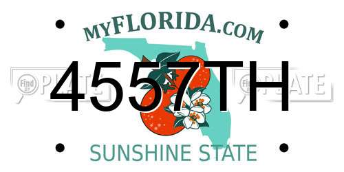 4557TH Florida License Plate