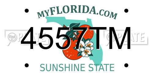 4557TM Florida License Plate