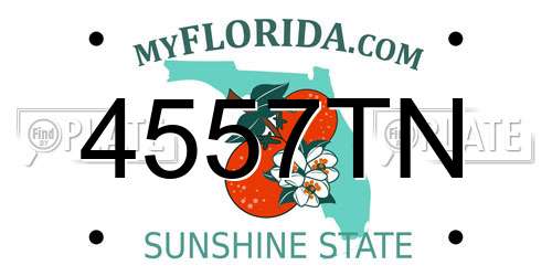 4557TN Florida License Plate