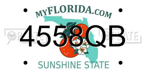 4558QB Florida License Plate