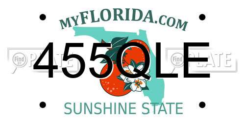 455QLE Florida License Plate
