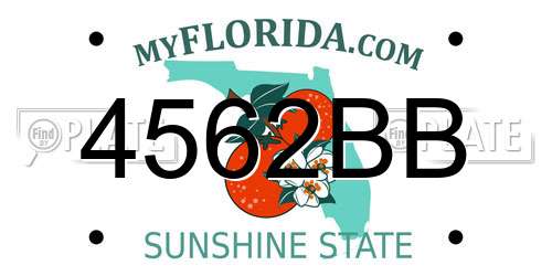 4562BB Florida License Plate