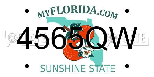 4565QW Florida License Plate