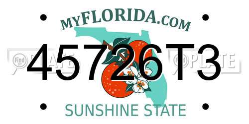 45726T3 Florida License Plate