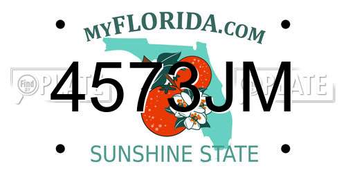 4573JM Florida License Plate