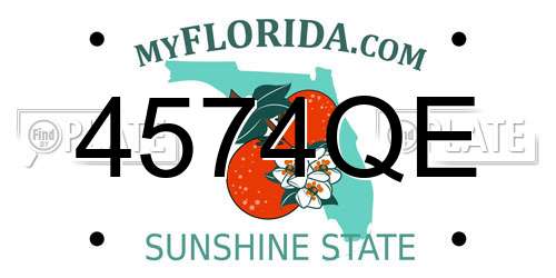 4574QE Florida License Plate