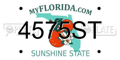 4575ST Florida License Plate