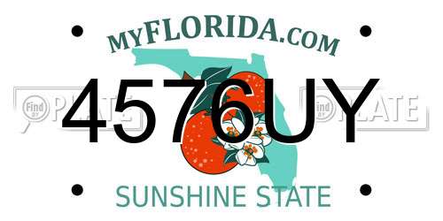 4576UY Florida License Plate
