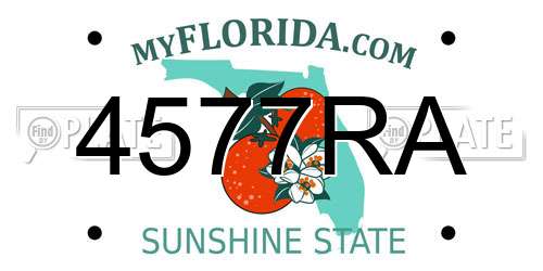 4577RA Florida License Plate