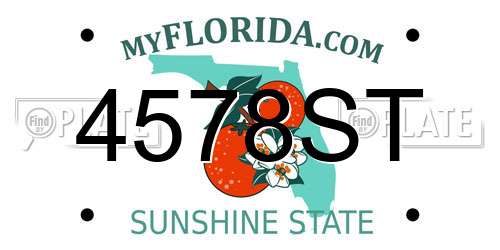 4578ST Florida License Plate