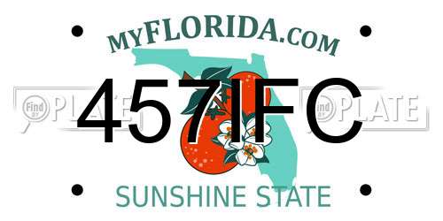 457IFC Florida License Plate