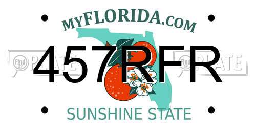 457RFR Florida License Plate