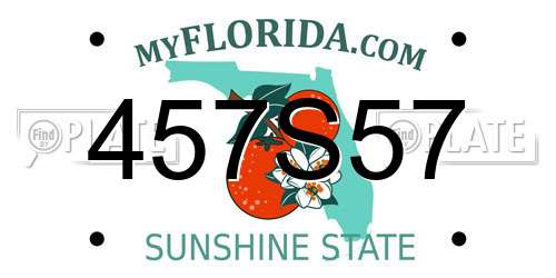457S57 Florida License Plate